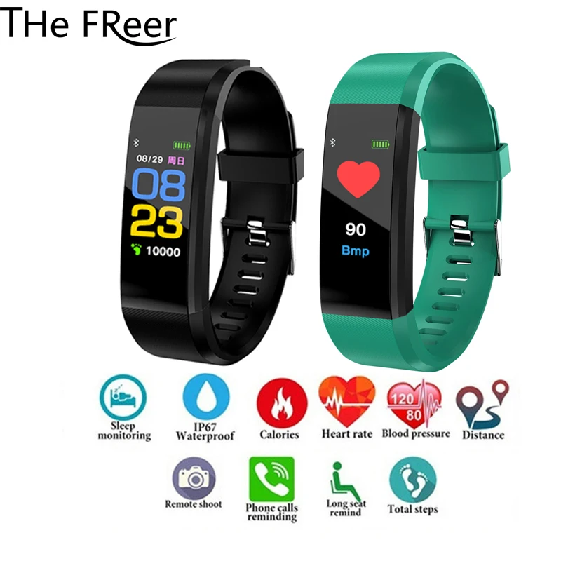 

ID115 PLUS Color Screen Smart Bracelet Sports Pedometer Watch Fitness Running Walking Tracker Heart Rate Smart Band for Men Wome