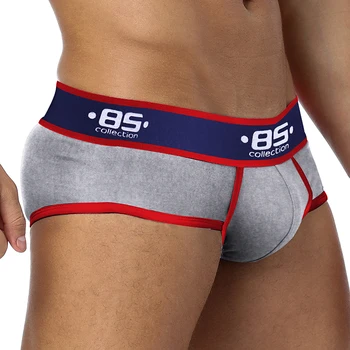 

2018 cotton brand men gay fashion sexy men's briefs jacquard underpants Briefs underwear