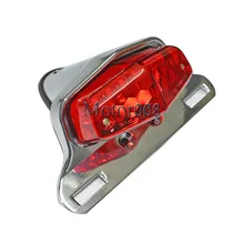 Moto LED Rosso Fumo Lucas Stile di Stop Fanali Posteriori Targa Lampada Della Luce per Harley Triumph Cafe Racer Vintage Chopper