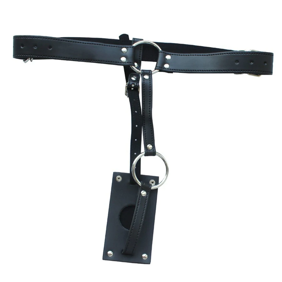 Male Leather Chastity Belt Device Pants BDSM Bondage Restraint Restraints Gays Sex Toys For Men | Тематическая одежда и