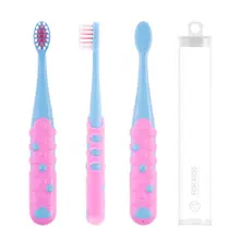 1 шт. мультяшная мягкая детская зубная щетка гигиена полости рта для детей Чистка рта случайный цвет PP+ TPE