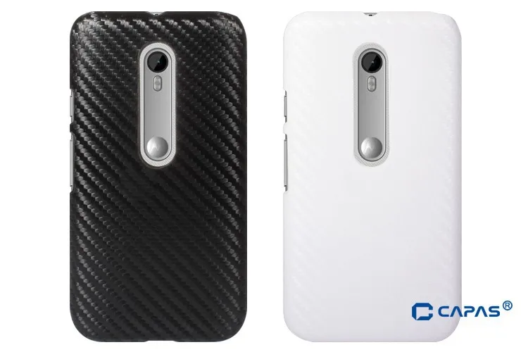 Высокое качество задняя крышка для Motorola Moto G 3 G3 чехол углеродного волокна Жесткий Пластик тканым узором телефон оболочки+ код отслеживания