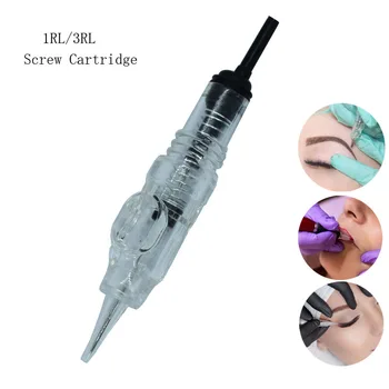 

Cartridge Needles Screw Needles RL 100piece Disposable Sterilized Tattoo Needle Permanent Makeup Needles Tips for Eyebrow Lip