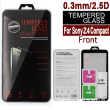 100 шт. для sony Z4 компактный Z4 Мини Прозрачное Закаленное стекло Защитная пленка для экрана 0,3 мм 2.5D с уровнем твердости 9 H для sony Xperia Z4 Защитная пленка для экрана