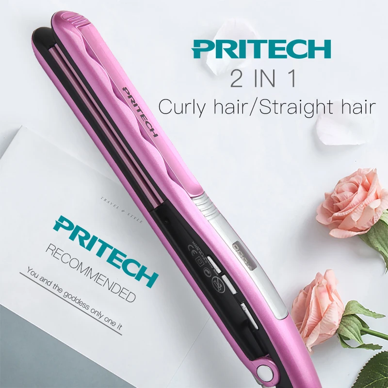 Профессиональный Выпрямитель для волос PRITECH 100 240 в цифровой плоский утюжок