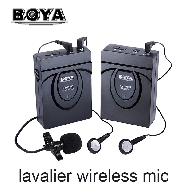 BOYA BY-WM6/BY-WM5/BY-WM8 UHF Беспроводная микрофонная система всенаправленный петличный микрофон для ENG EFP DV DSLR