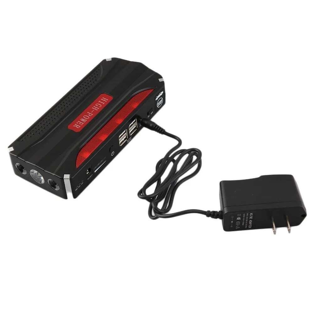 Multifunctional 68800mah Car Jump Starter 12V 4 USB Mini Power Bank for Emergency Start Chargable Battery