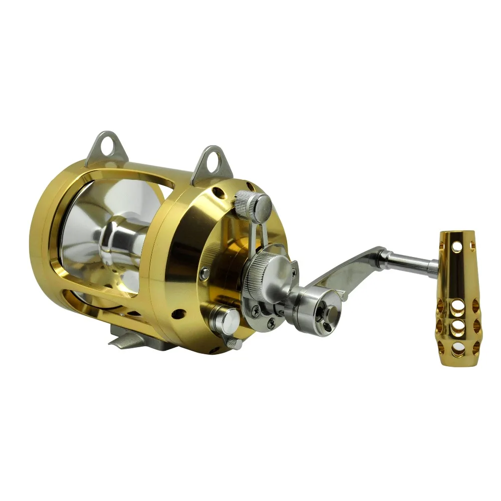 Carretel de Pesca Carretel de Fiação de Pesca de Água Carretilhas de Pesca ao Corrico de Pesca de Fundição Topline Combater Trolling Direita Rolamentos Salgada Mão 9 Topline Combater Trolling Carretel De Pesca Mão