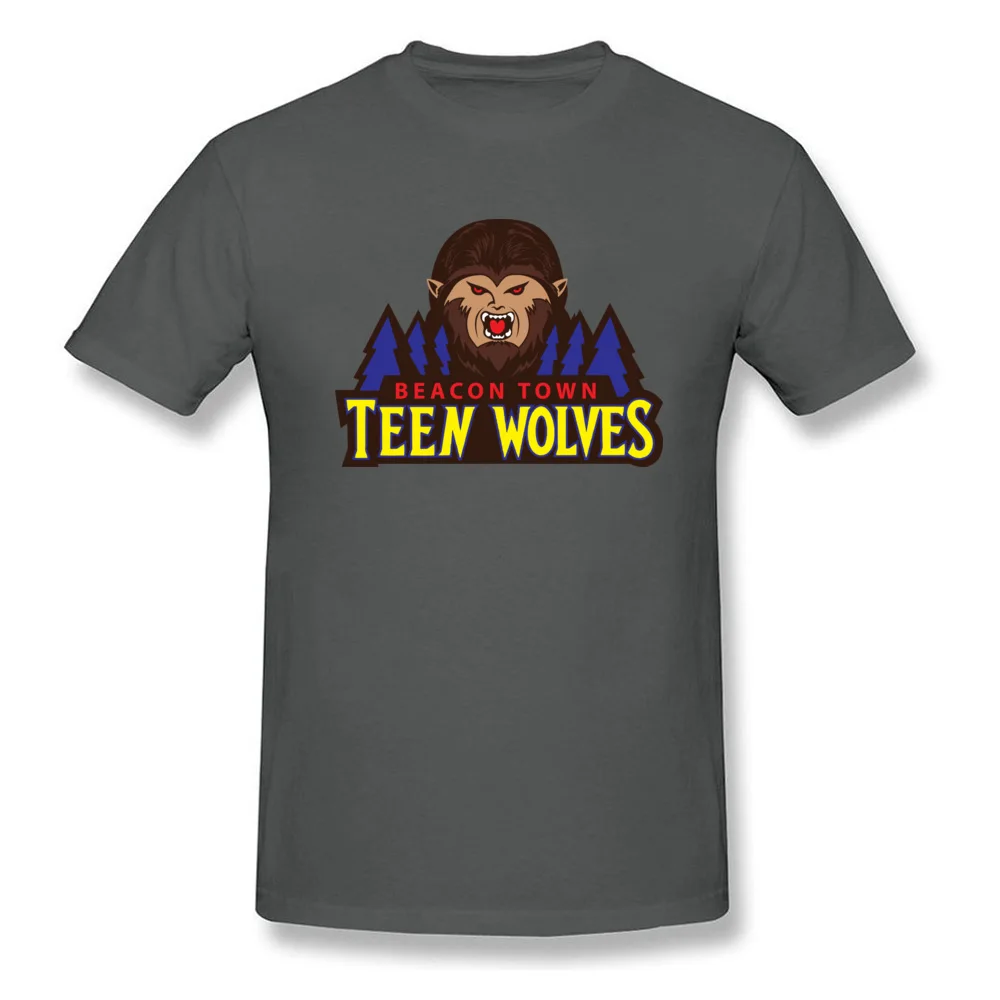 Beacon Town Teen Wolves Short Sleeve T Shirt Crewneck 100% Cotton Fabric Men T-shirts Leisure Tops T Shirt 2018 New Fashion Beacon Town Teen Wolves carbon