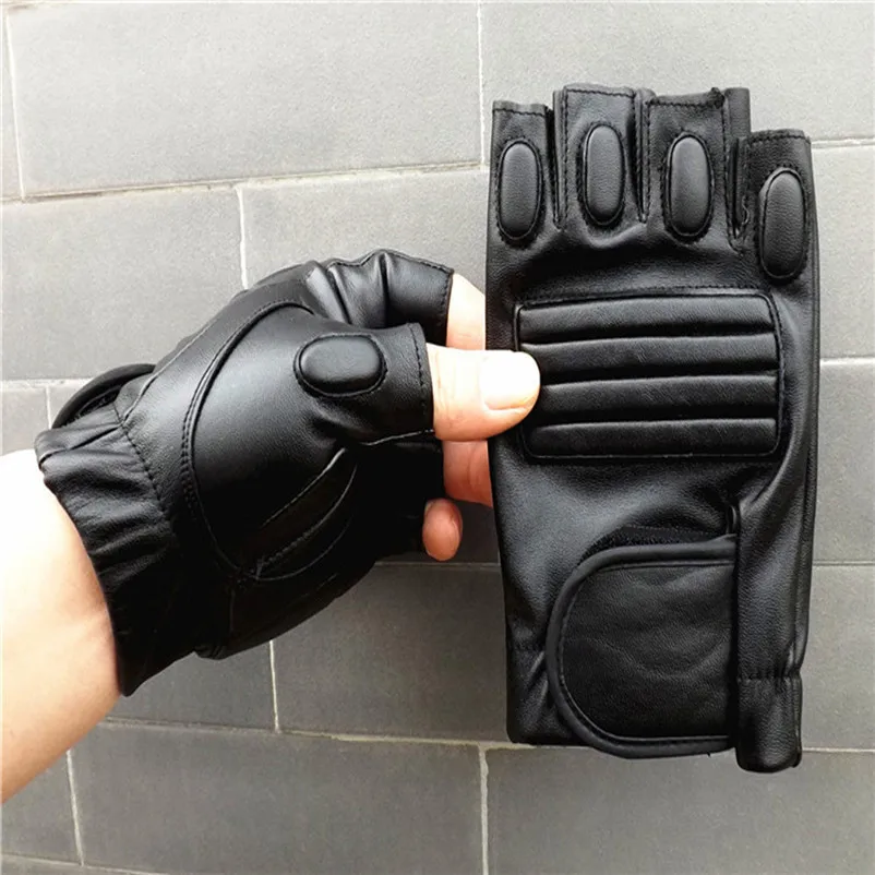 Fashion Men Winter Leather Motorcycle Gloves Sports Outdoor Protection Fighting Gloves Cycling Gloves keep warm  #3n12 (6)