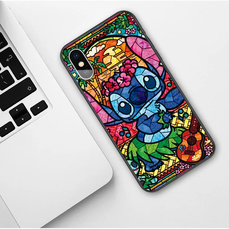 Cute cartoon Stitch Soft Phone Case For iPhones 11 Pro Max Tinkerbell Cover For iPhones X 6 6S 7 8 Plus XS MAX XR Coque