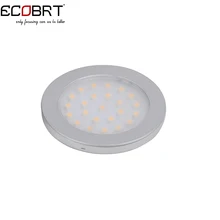 Wholesales-ECOBRT 50pcs/lot 2W ultra-slim DC9.5-30V LED Flat Under Cabinet Light 12V/24V Surface for Battery Marine Boat Light