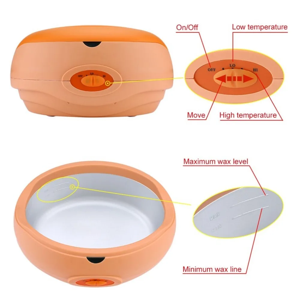 1 л Парафиновые нагреватели терапии для ванной банка с воском теплее салон красоты спа нагревания воска, Накручивающийся депилятор оборудование Keritherapy Системы оранжевый 220-240V