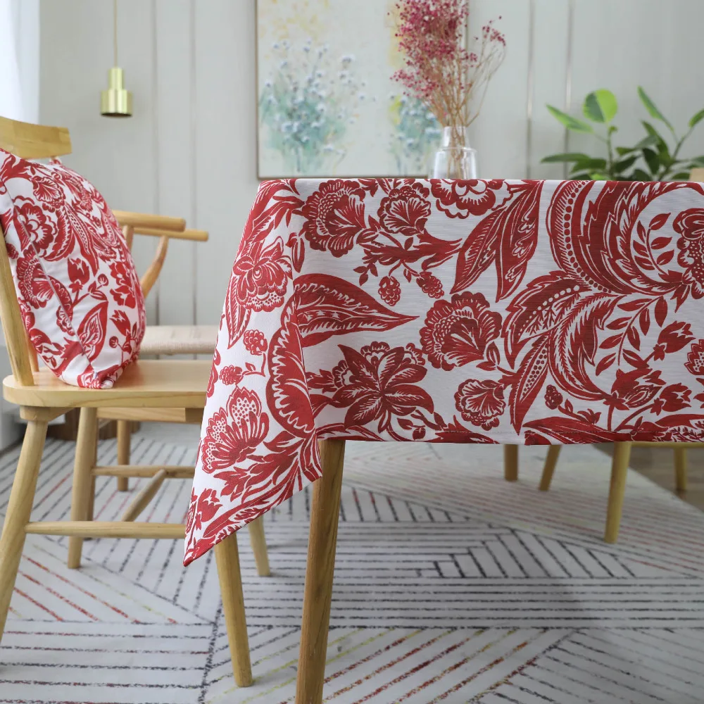 WLIARLEO Europe Style Tablecloth Waterproof Dining Table Cloth Wedding Banquet Party Home Decoration Red Blue toalha de mesa | Дом и сад
