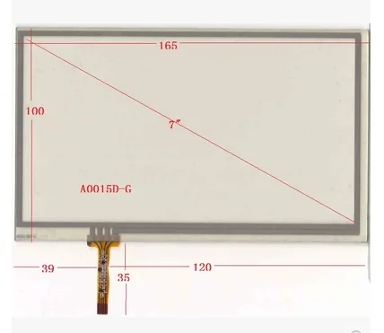 

7-дюймовый 165*100 мм A0015D-G GPS Стандартный сенсорный экран