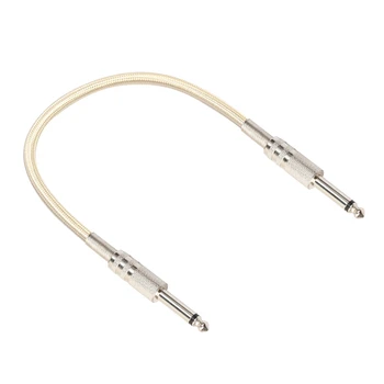 

Gold fiber mesh shielded mono 6.35 male to male electric guitar audio cable