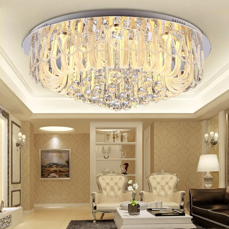 

factory pendant lamp Crystal combination round crystal ceiling lamp LED living room lamp bedroom dining room lighting SJ84