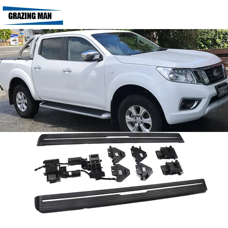 Compare Aluminium Automatische scaling Elektrische pedaal side step treeplank voor Navara 2017