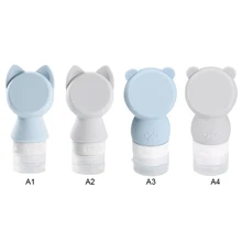 Питьевой милый мультфильм пустой контейнер силиконовый душ суб-бутилированный дорожный набор туалетных принадлежностей бутылки для шампуня лосьон жидкости