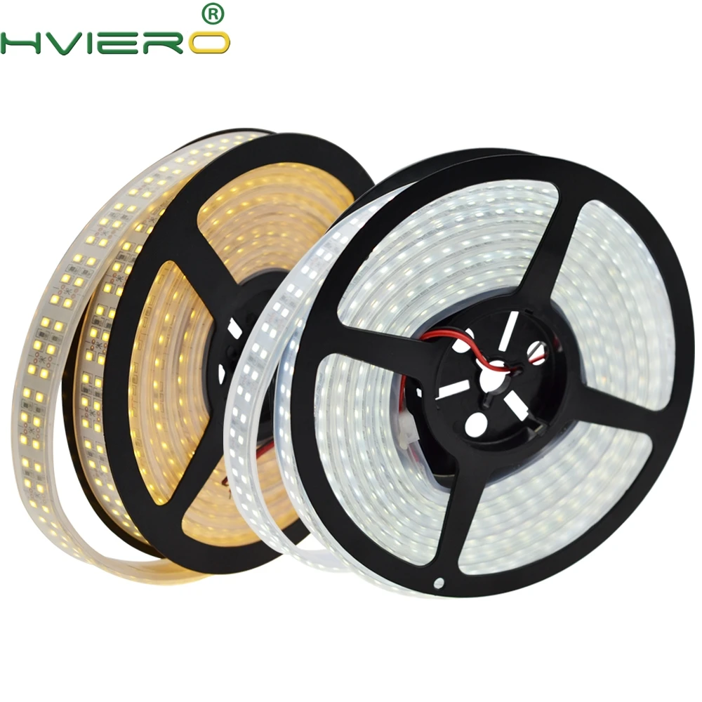 

3528 1200Leds 240 leds / meter DC12V Waterproof IP65 Double Row LED Flexible Strip light SMD 5M / reel white Warm-white