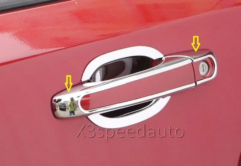 For Jeep Patriot 2011 15 Door Handle Cover Trim 8pcs Chrome ABS Car