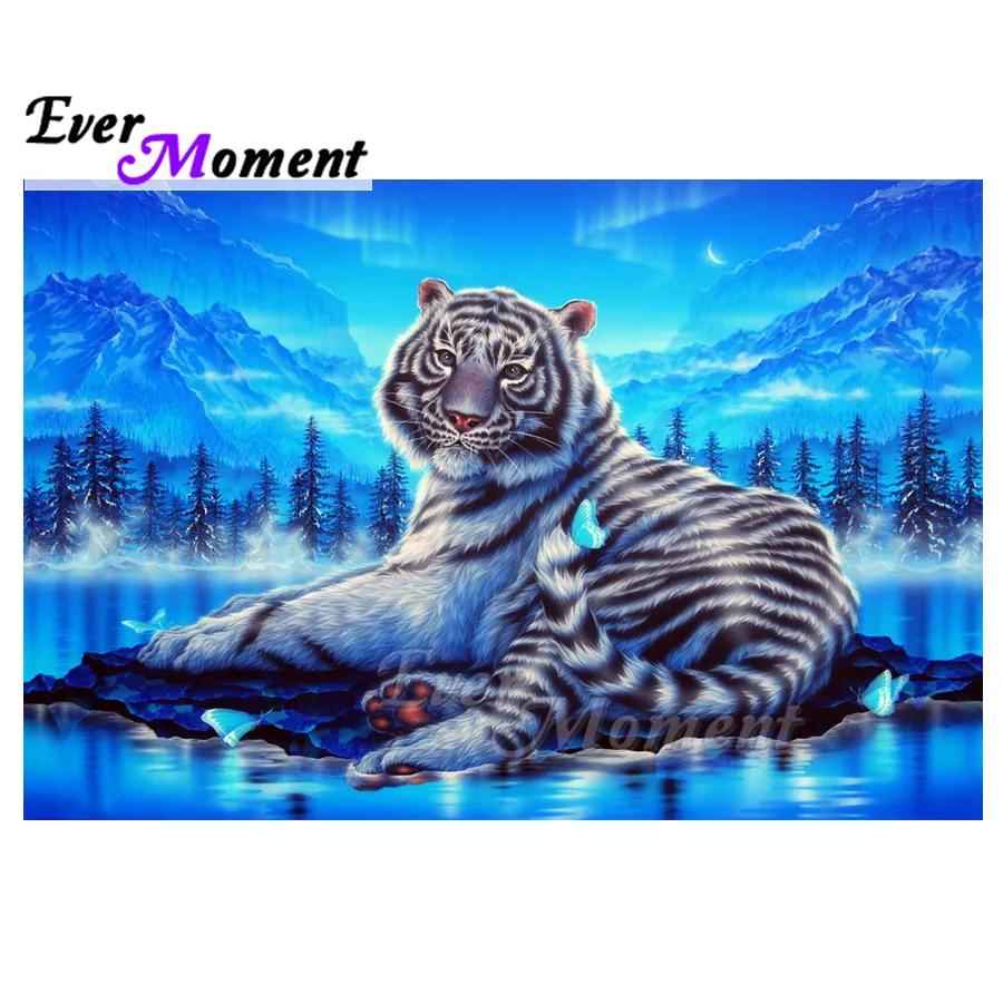 

Ever Moment Diamond Painting White Tiger Tail Butterfly 5D DIY Picture Of Rhinestone Square Diamond Embroidery Decor ASF1714