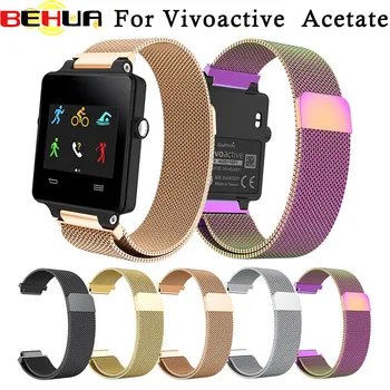 

Milanese Watch band For Garmin Vivoactive Acetate Stainless Steel Watch Strap For Garmin Vivoactive Acetate Bracelet Watcband