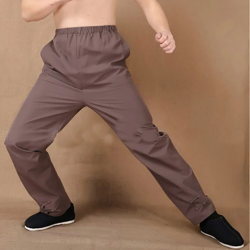 Хлопок Кунг фу Тай Чи Брюки для девочек ушу боевые искусства Wing Chun костюмы тренировочные штаны - Цвет: C