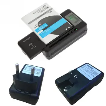 

EU PLUG Universal Battery Charger LCD Indicator Screen Cell Phone USB Charger For Samsung Battery Charger