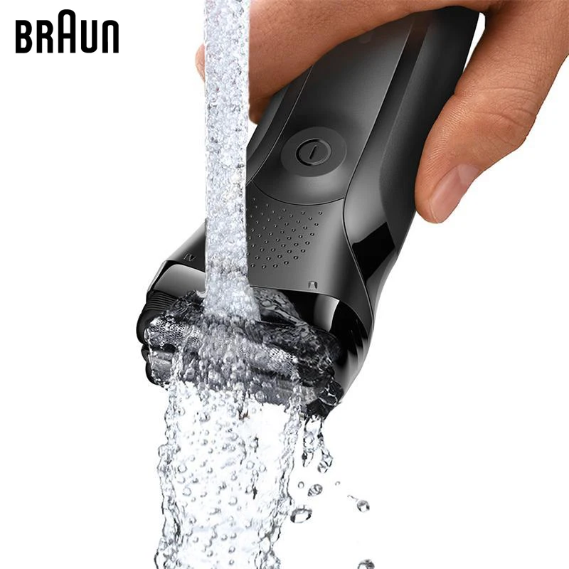 Braun 301S Electric Shaver Floating 3 Cutters Safety Razor IPX7 Waterproof Rechargeable Reciprocating Shaving Machine for Men