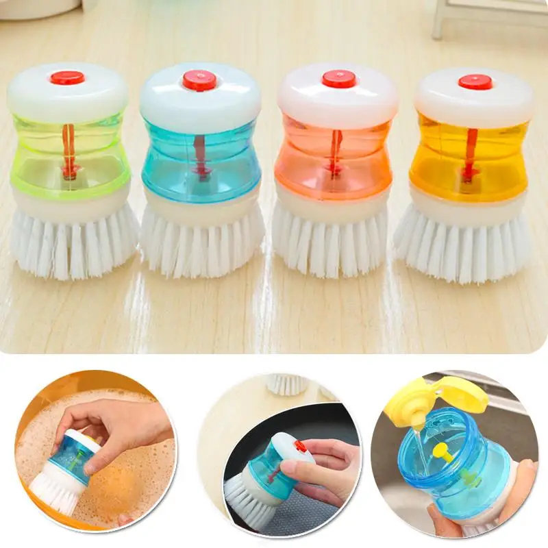 Kitchen Gadgets Wash Pot Pan Dish Brush Liquid Soap Home Clean Brushes