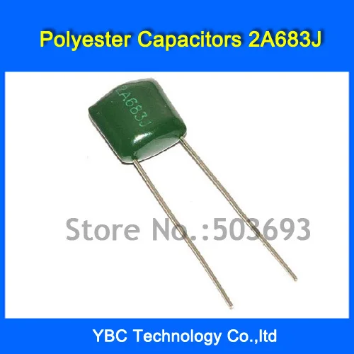 500 шт./лот полиэстеровый пленочный конденсатор 2A683J 100 V 0,068 мкФ 68NF