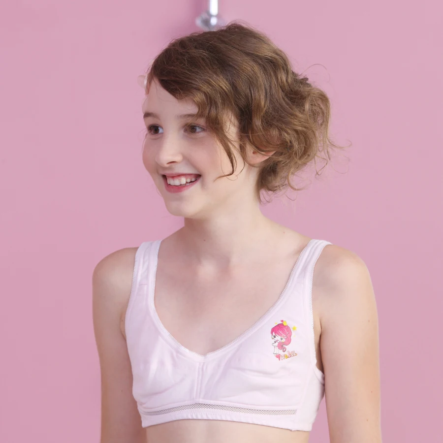 Child underwear female vest design bra lycra cotton wireless bra