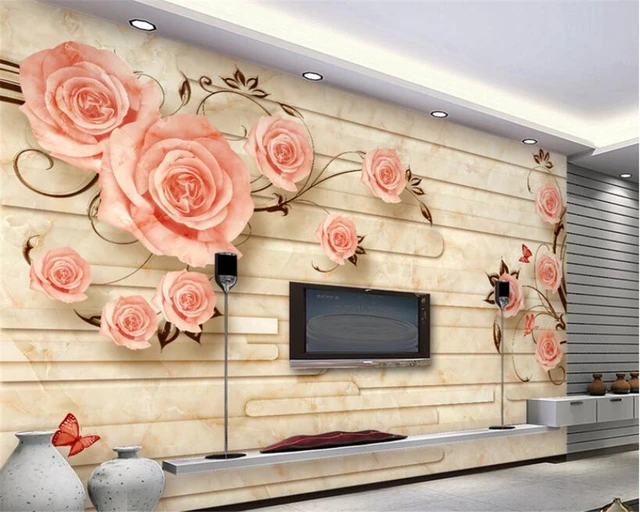 European Marble Reliefs Roses Tv Sofa Background Wall Wallpaper For European Marble Reliefs Roses Tv Sofa Background Wall Wallpaper For Walls 3 D Contact Paper