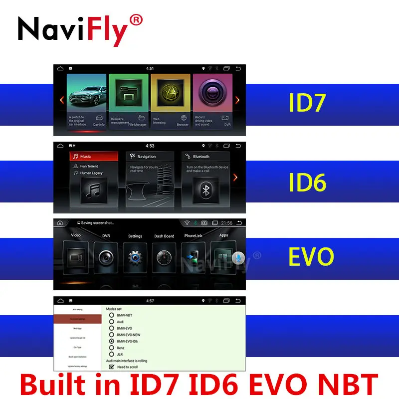 Perfect ID7 IPS Android 9.0 6 Core car GPS radio multimedia player for BMW 5 Series F10/F11/520 2011-2017 CIC NBT auto gps navigation 3