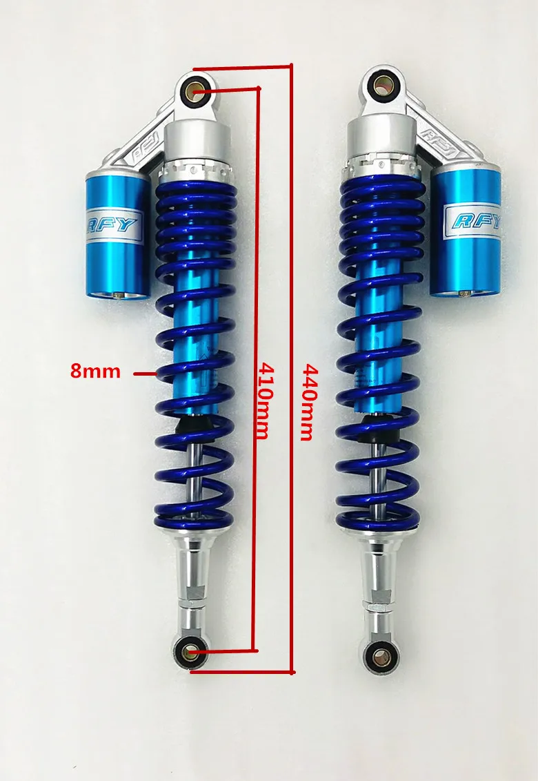 400 мм/410 мм/420 мм/430 мм/440 мм/450 мм мотоциклетный амортизатор подвески для HONDA HUSQVARNA YMAHA SUZUKI Kawasaki синий