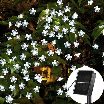Bloem Led Solar String Lights Outdoor Waterdichte Guirlande String Lights String Fairy Boom Licht Voor Party Wedding Garden Decor Bloem Led Solar String Lights Outdoor Waterdichte Guirlande String Lights String Fairy Boom Licht Voor Party Wedding Garden Decor
