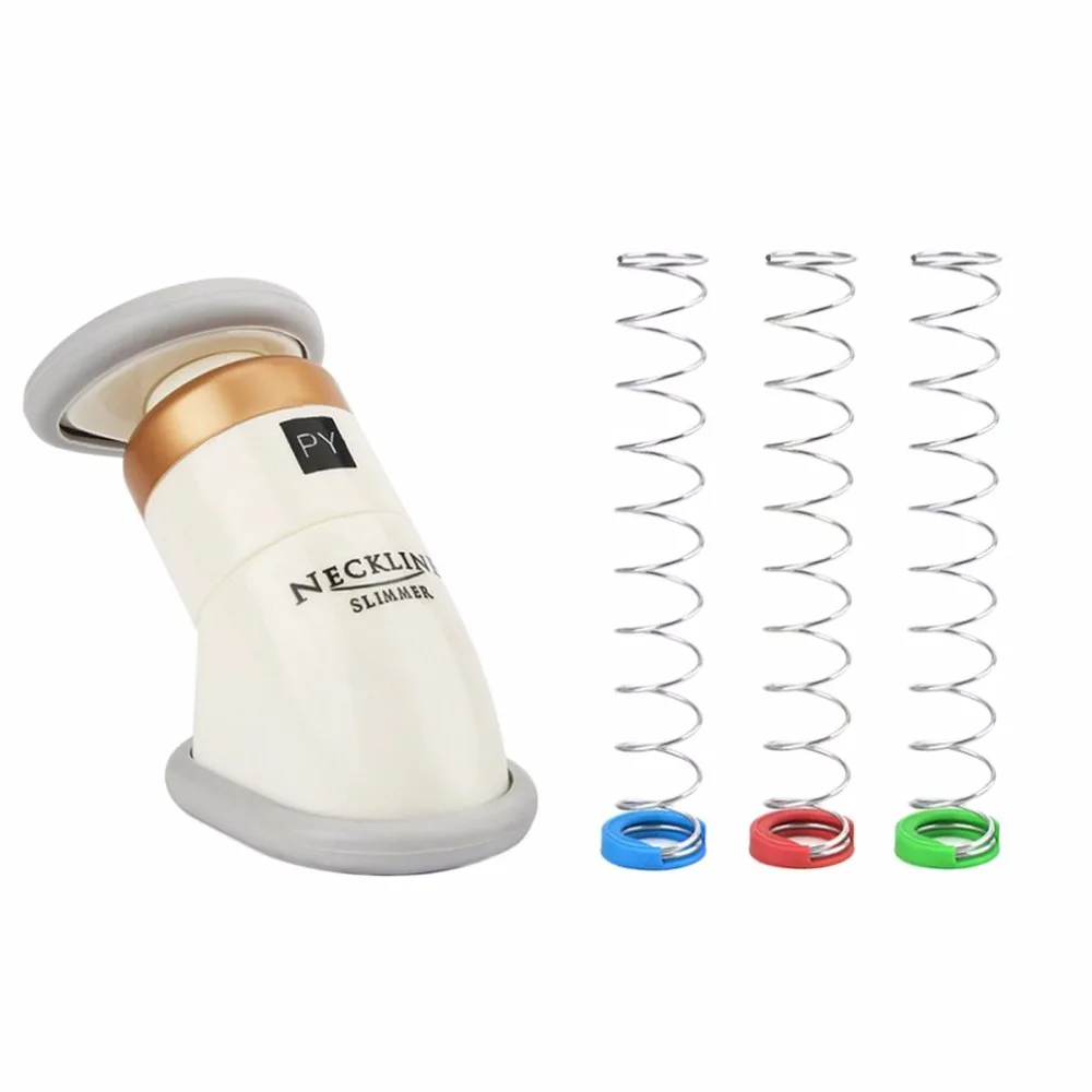 

Proffesional Thin Axunge in Chin Massager Neck Slimming Chin Trainer with Three Springs Fabric Bags Packaging Dropshipping