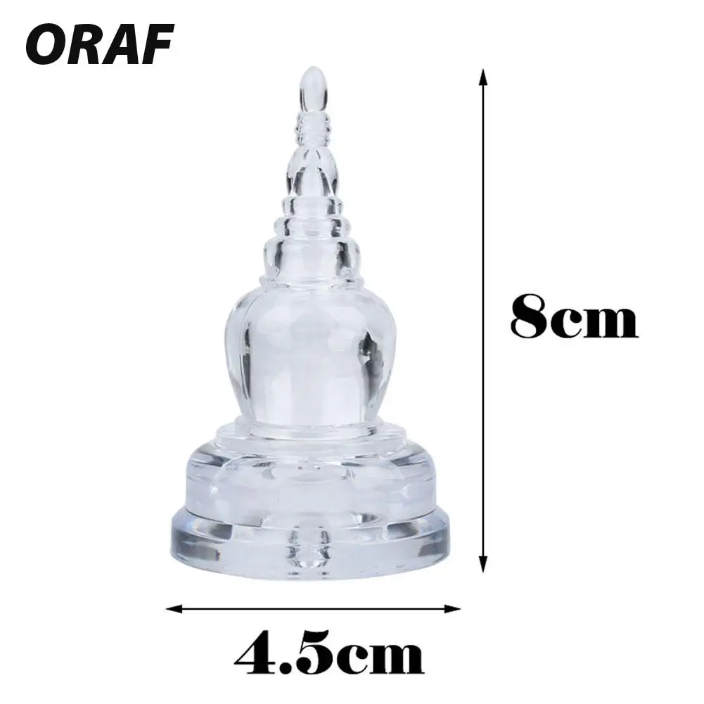 

Sarira Stupa Gifts Tower Home Decor Crystal Pious Pagoda Buddhist Supplies Crystal Pagoda Tibetan Tower Buddhist Acrylic Stupa