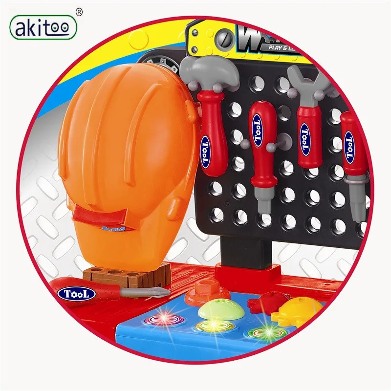 Akitoo Детские творческие новые детские творческие Обучающие игрушки веселый Электрический большой инструмент стол с легкой музыкой jioq