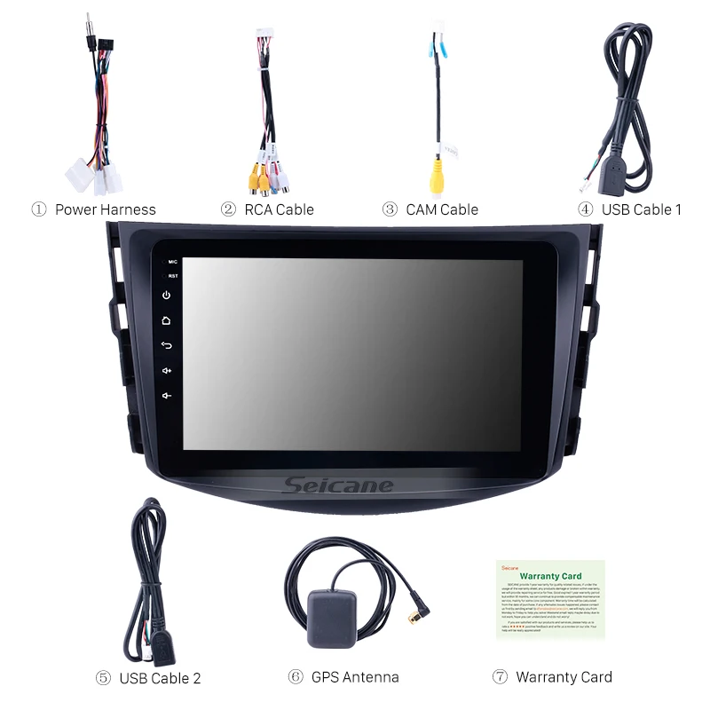 Discount Seicane Car GPS Navigation 2din Android 8.1 AutoStereo Radio For Toyota RAV4 2007 2008 2009 2010 2011 Multimedia Unit Player 3