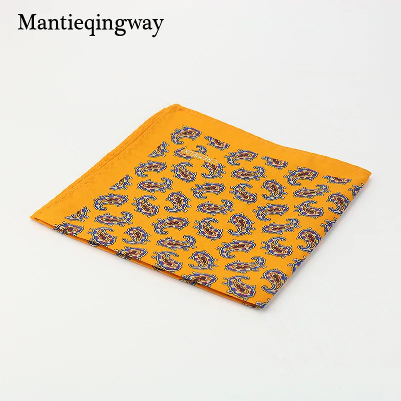 Mantieqingway Свадебная вечеринка платок Бизнес полиэстер Шелковый цветок и Paisley Pocket Square 34 см большой Hanky Интимные аксессуары Полотенца