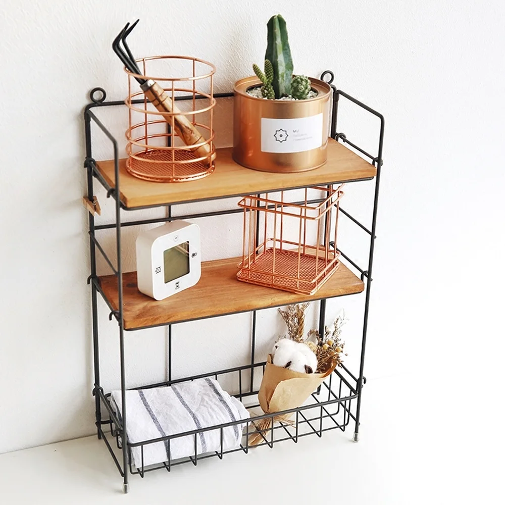  A1 Wrought iron kitchen rack can be changed and adjusted three-tier desktop debris seasoning storag - 32915940710