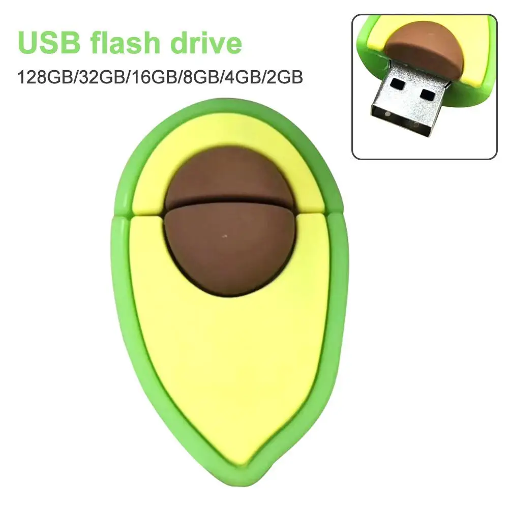 Мультфильм авокадо 16 ГБ 32 ГБ 64 Гб 128 ГБ памяти USB ручка флеш-накопитель U диск подарок