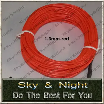 

Thinkness flexible neon light el wire-1.5mm-red 30M only with Free shipping