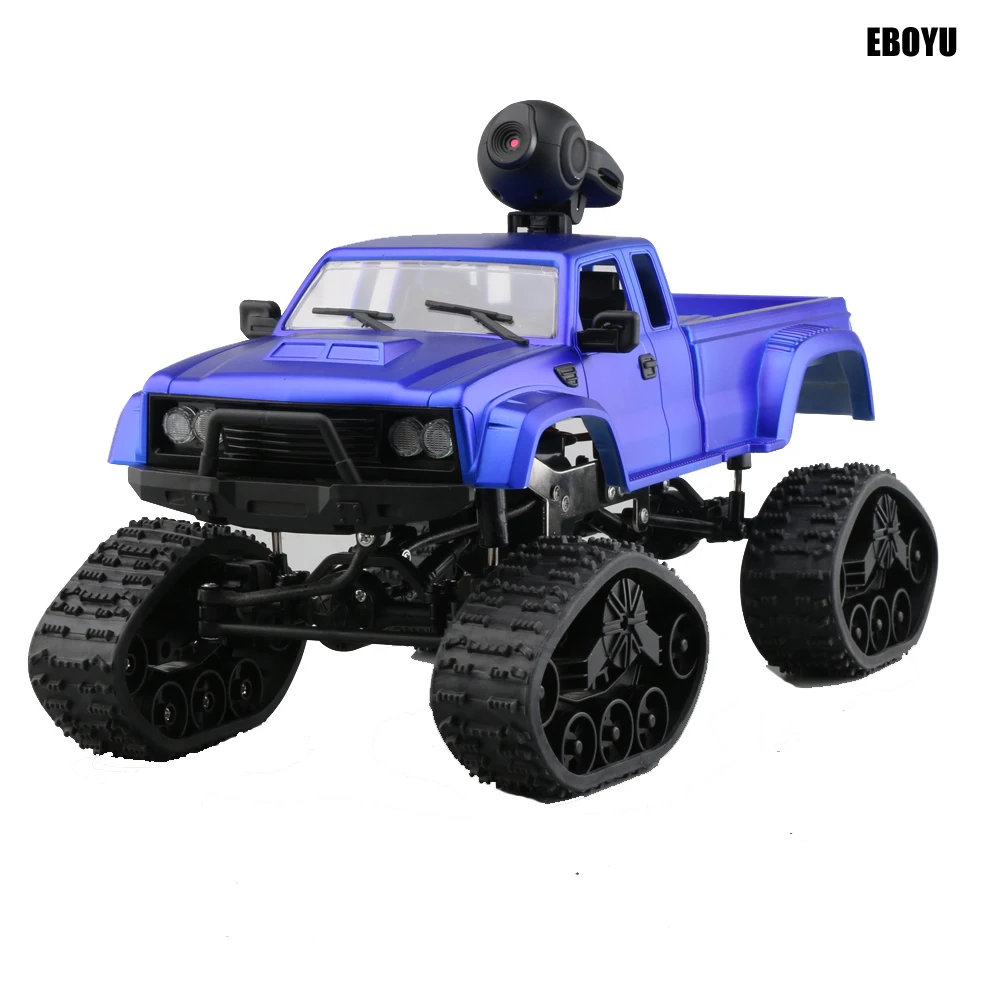  EBOYU FY002B+WiFi 2.4Ghz 1/16 4WD Snow Tires Truck Off-road RC Truck with Front Light WiFi FPV 0.3M