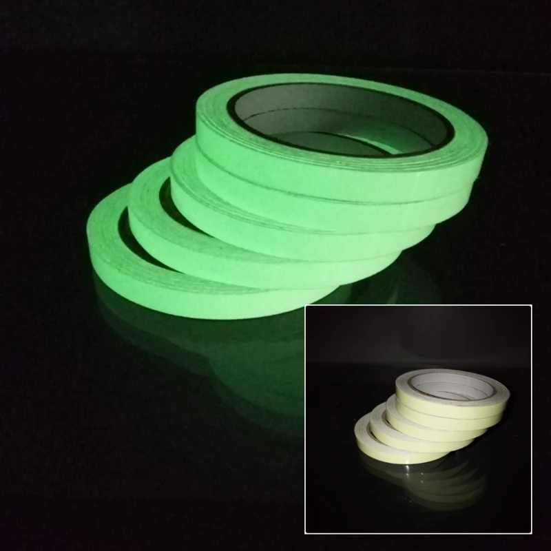 

New 3m 1cm Self-adhesive Luminous DIY Tape Warning Tape Glow In Dark Car Sticker qyh