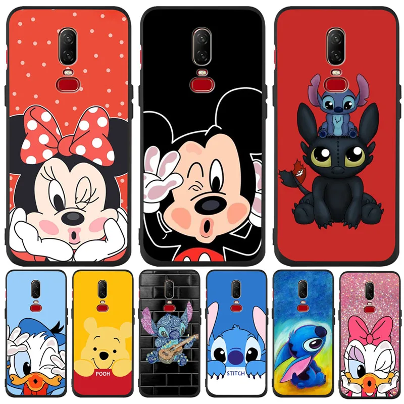 

cartoon cute Stitch For One plus 5 5T 7 Pro Oneplus 6 6T phone Case Cover Funda Coque Etui Donald Duck silicone soft tpu patern