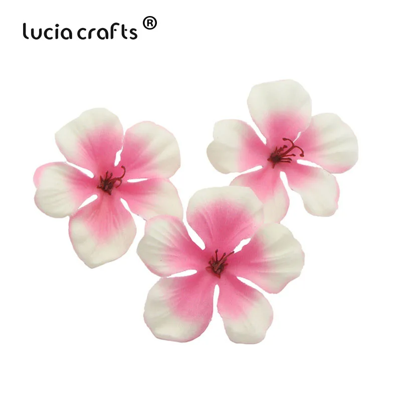 Lucia crafts, 50 шт., около 5,5 см, искусственный цветок, голова, свадьба, вечеринка, домашнее рукоделие декоративный материал, венок, ремесло A1007 - Цвет: Color 7