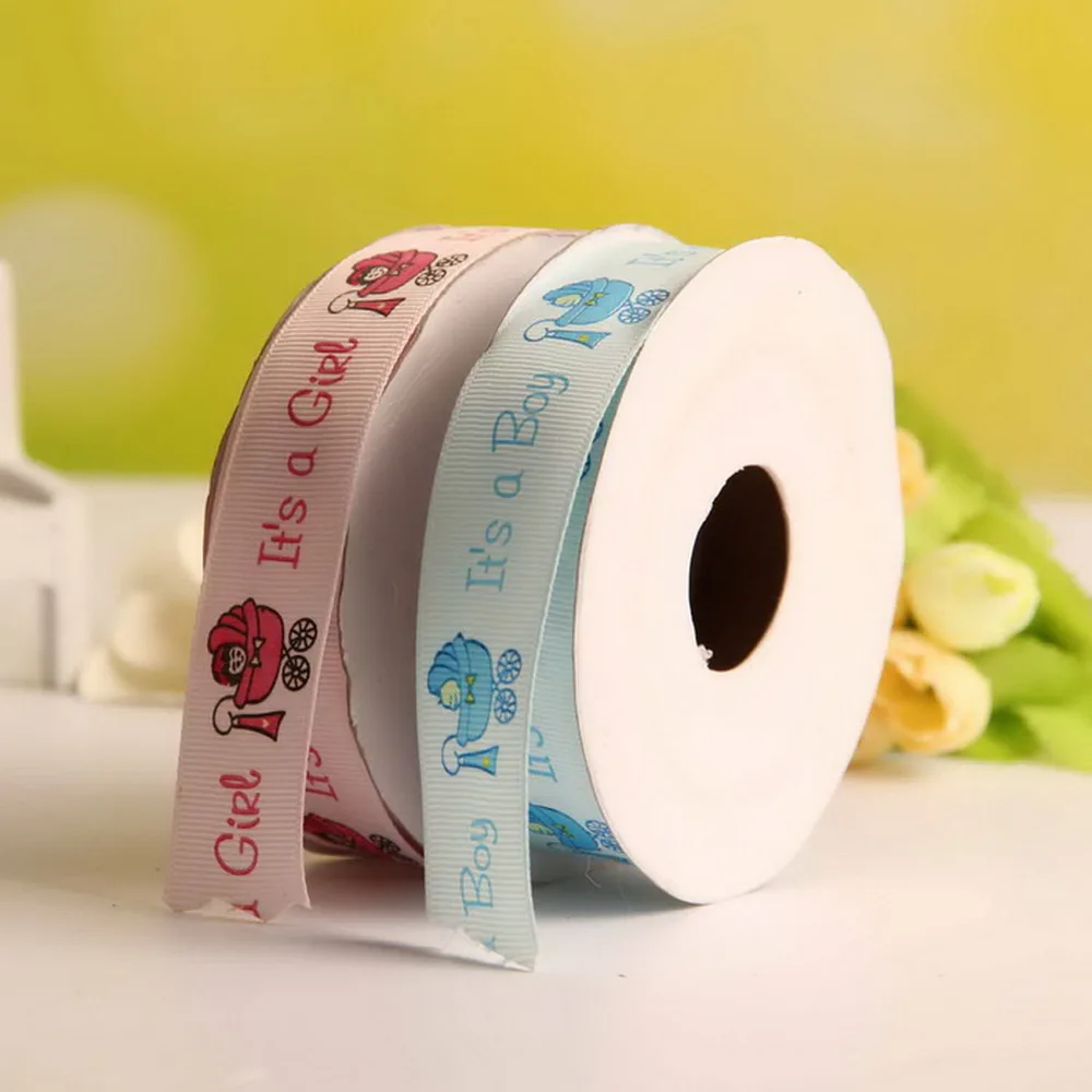 

Baby Shower Ribbon 25mm Cheap Polyester Ribbon DIY Ribbon For Baby Shower Decoration 10yards/roll
